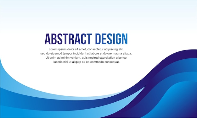 Projeto de vetor de onda abstrata para banner e fundo com conceito de cor azul