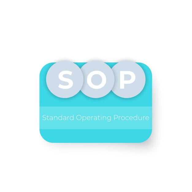 Projeto de vetor de Procedimento Operacional Padrão de SOP