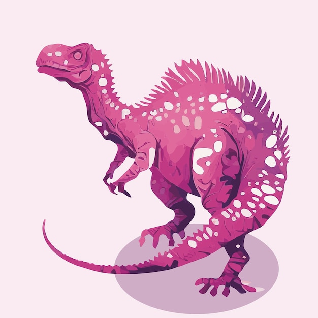 Vetor projeto de vetor dino rosa, ilustração de dinossauro