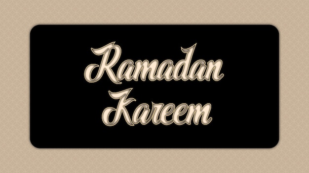 Vetor projeto de vetores de efeito de texto ramadan kareem,