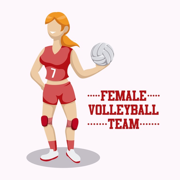 Vetor projeto de voleibol sobre ilustração vetorial de fundo branco