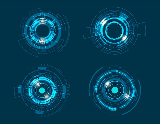 Projeto do círculo da tecnologia do ícone do vetor.