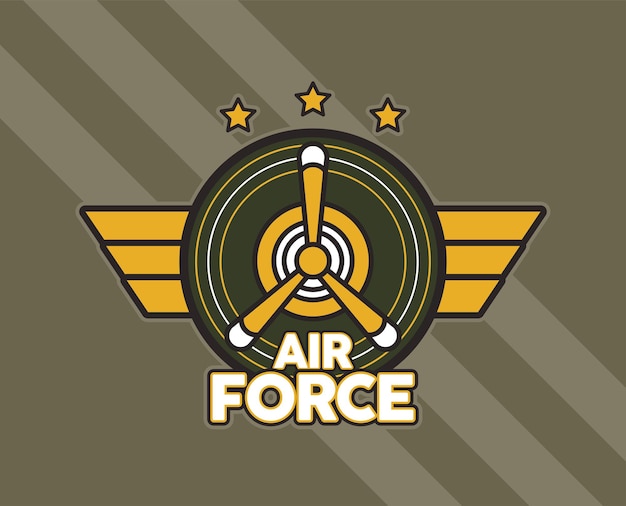 Projeto do emblema militar da força aérea