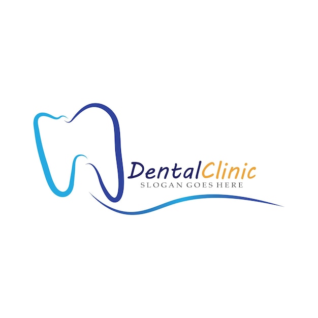 Projeto do ícone da ilustração do vetor do modelo do logotipo dental
