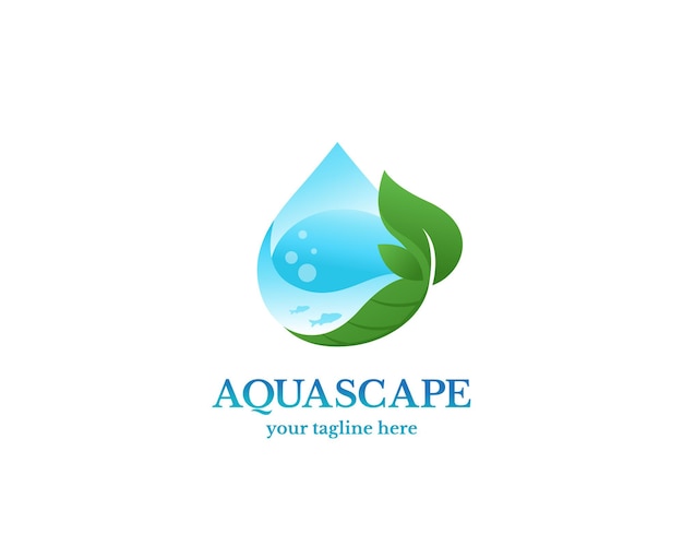 Projeto do logotipo do aquascape