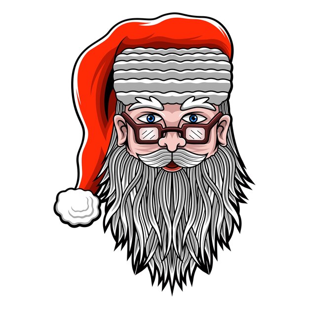 Projeto do logotipo do mascote do papai noel