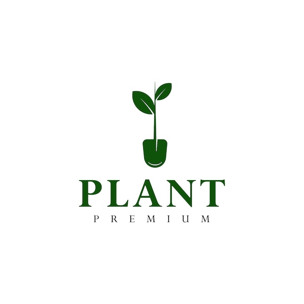 Projeto do logotipo do símbolo verde da árvore da planta