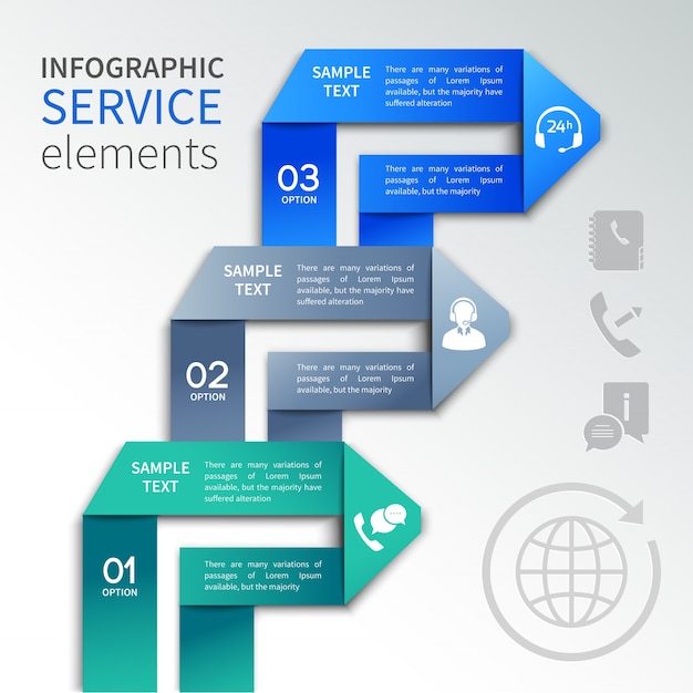 Projeto do molde do infográfico