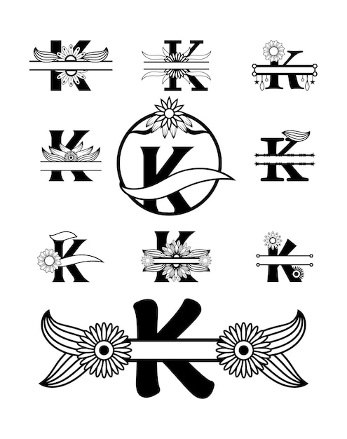 Vetor projeto do monograma da letra do alfabeto