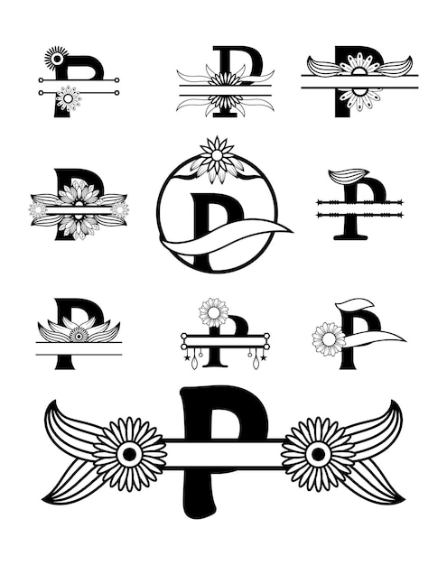 Projeto do monograma da letra do alfabeto