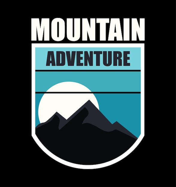 Projeto do tshirt da aventura da montanha