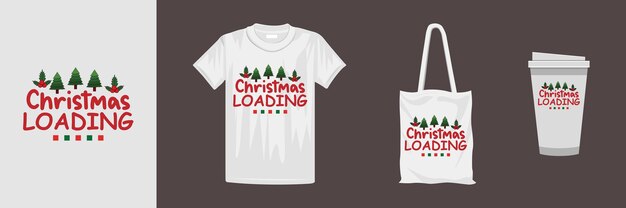 Projeto feliz natal para diferentes produtos de roupas e acessórios. projeto de t-shirt de letras de natal.