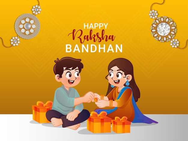 Projeto feliz raksha bandhan do festival tradicional indiano
