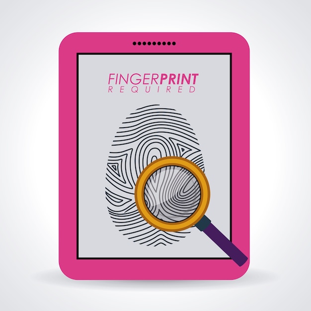 Vetor projeto fingerprint