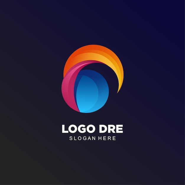 Projeto gradiente colorido do logotipo da empresa