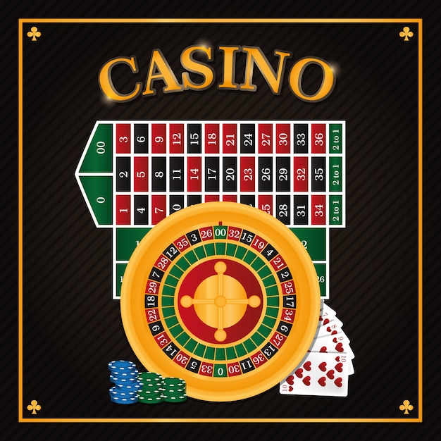 Vetor projeto gráfico da ilustração do vetor do conceito do jogo do lazer da roleta do casino