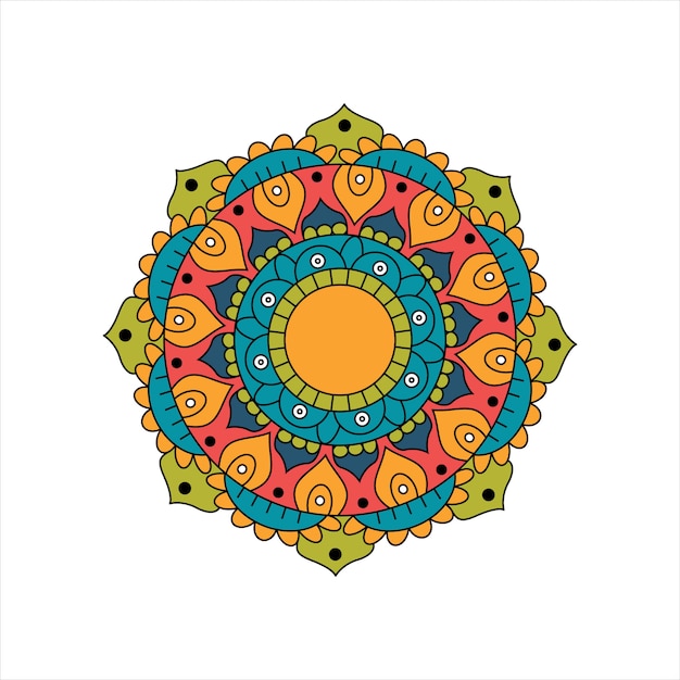 Projeto indiano colorido da mandala