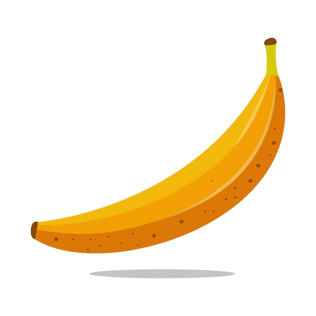 Projeto inflado de banana amarela sobre fundo branco. ilustração vetorial.
