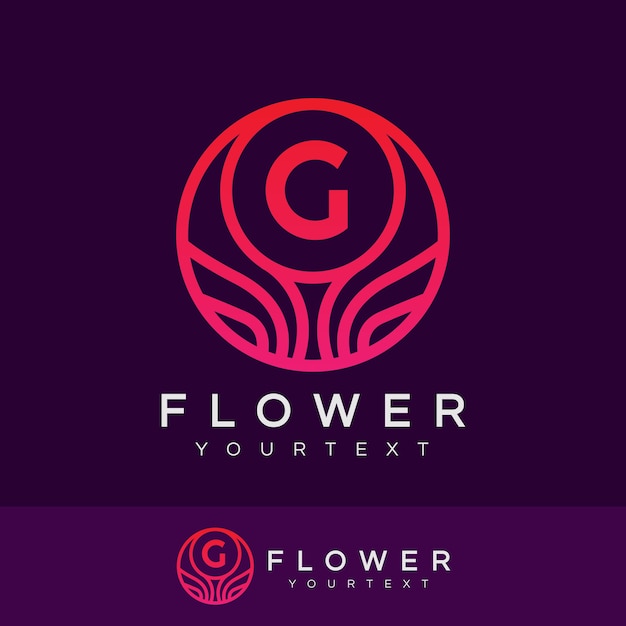 Projeto inicial do logotipo da letra g da flor