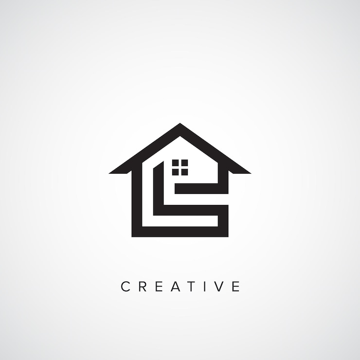 Vetor projeto inicial do logotipo imobiliário da letra l vetor abstrato do ícone da casa
