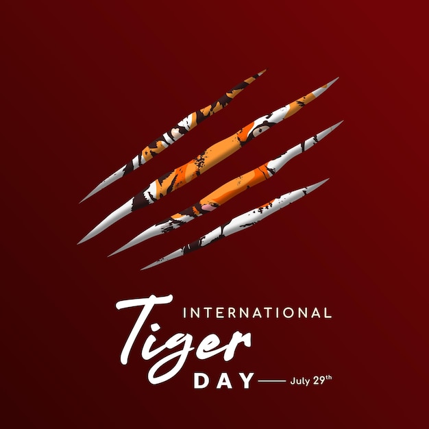 Projeto plano de cartaz do dia internacional do tigre