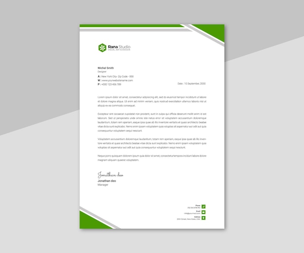 projeto profissional de papel de carta corporativa para a sua empresa