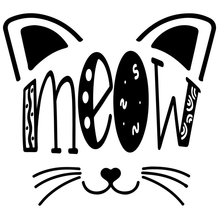 Vetor projeto svg do gato