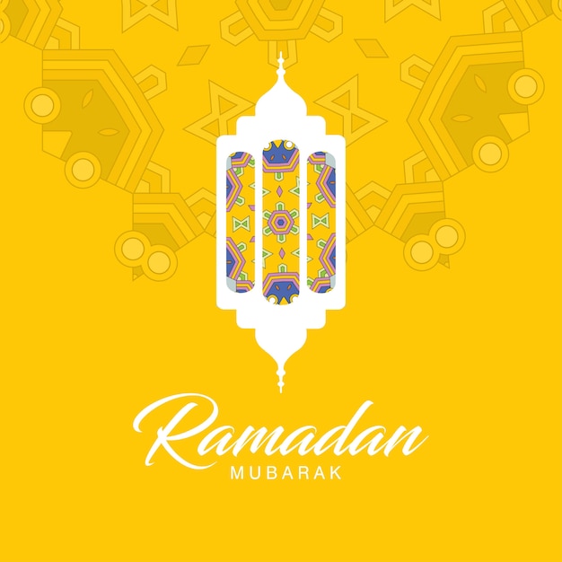 Projeto tipográfico de ramadan mubarak