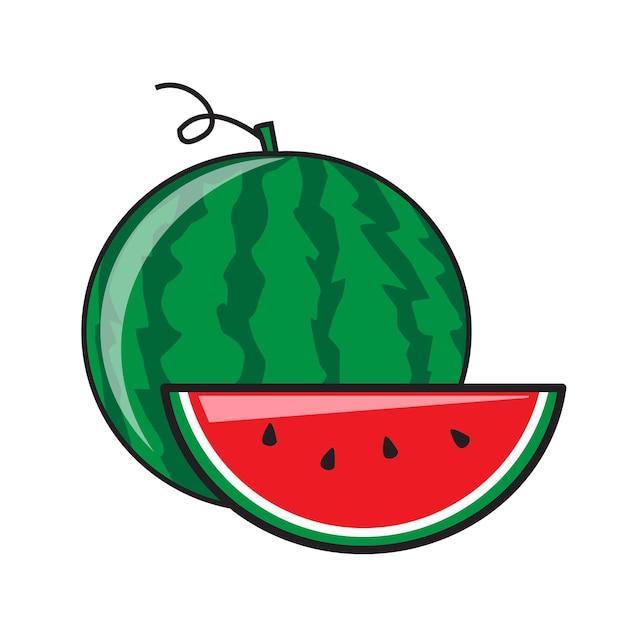 Projeto vetorial de ilustração de frutas melancia