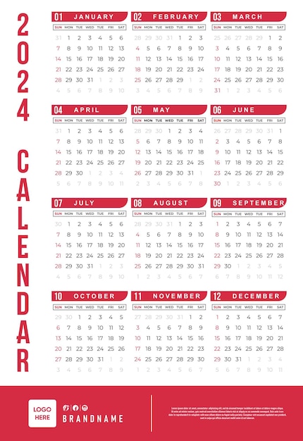 Projeto vetorial do calendário EPS 2024