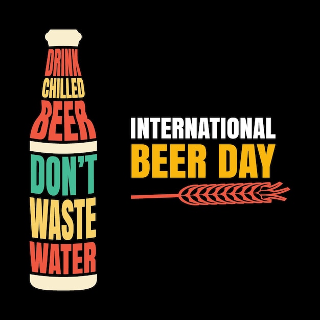 Projeto vetorial do dia internacional da cerveja