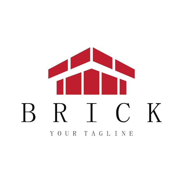 projetos criativos de logos de tijolos para edifícios edifícios arquitetônicos engenharia civil lojas de materiais de construção