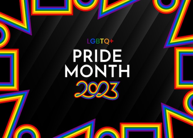 projetos de banners coloridos abstratos modernos do mês do orgulho