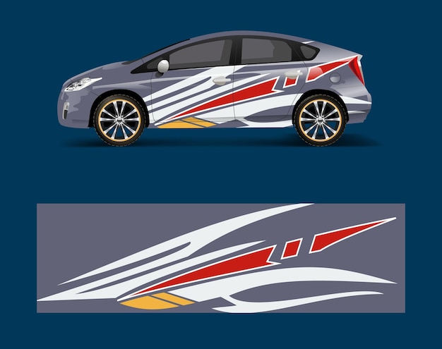 Vetor projetos de corrida abstratos gráficos vetoriais de decalque de carro para veículo adesivo envoltório de vinil