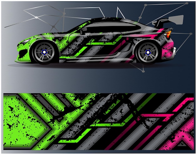 Projetos de fundo de corrida abstrato gráfico para aventura de corrida de rally de veículos e corrida de carros livery