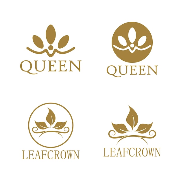 Projetos de logotipo da coroa design de ilustração vetorial