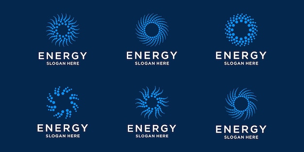 Vetor projetos de logotipo de energia solar