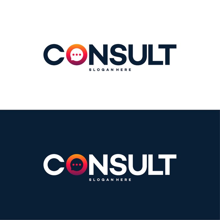 Projetos de modelo de logotipo de agência Modern Gradient Consulting, símbolo de logotipo Talk Chat