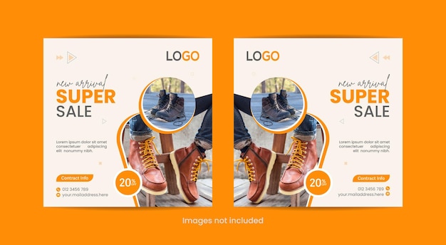 Promoção da Super Venda de Botas para as Mídias Sociais