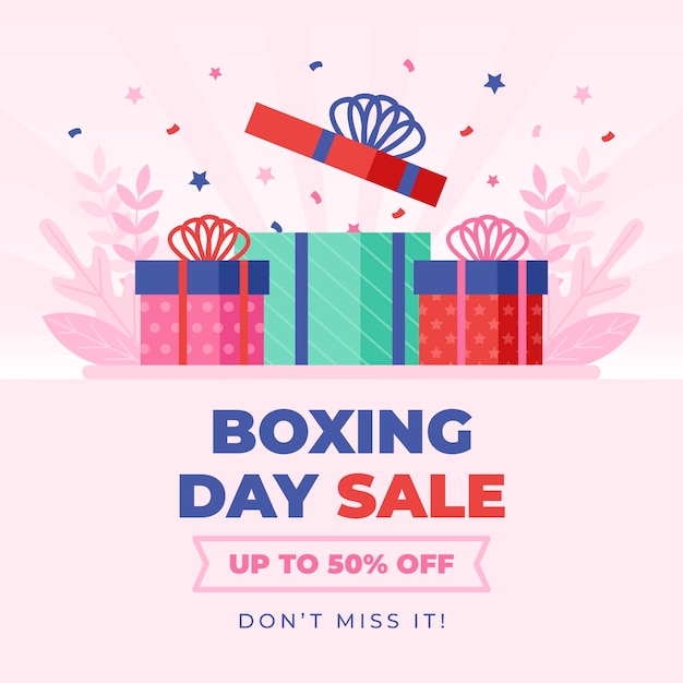 Promoção de boxing day com desconto