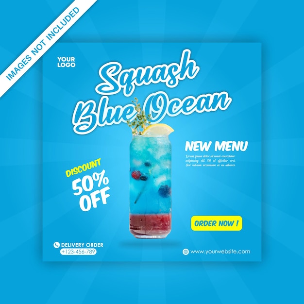 PROMOÇÃO DE DESCONTO DO FEED IG BEBIDA AZUL