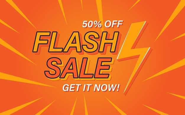 Promoção de modelo de banner de desconto de venda em flash