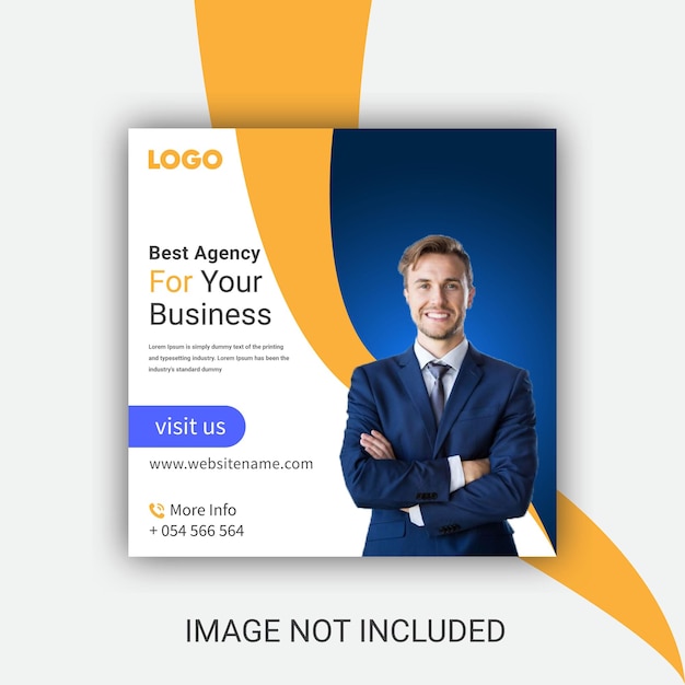 Promoção de negócios e modelo de banner de mídia social corporativa