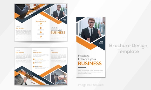 Promoção de negócios e modelo de design de brochura corporativa para um relatório e design vetorial