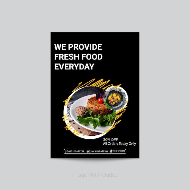 Promoção de panfletos de alimentos para restaurantes