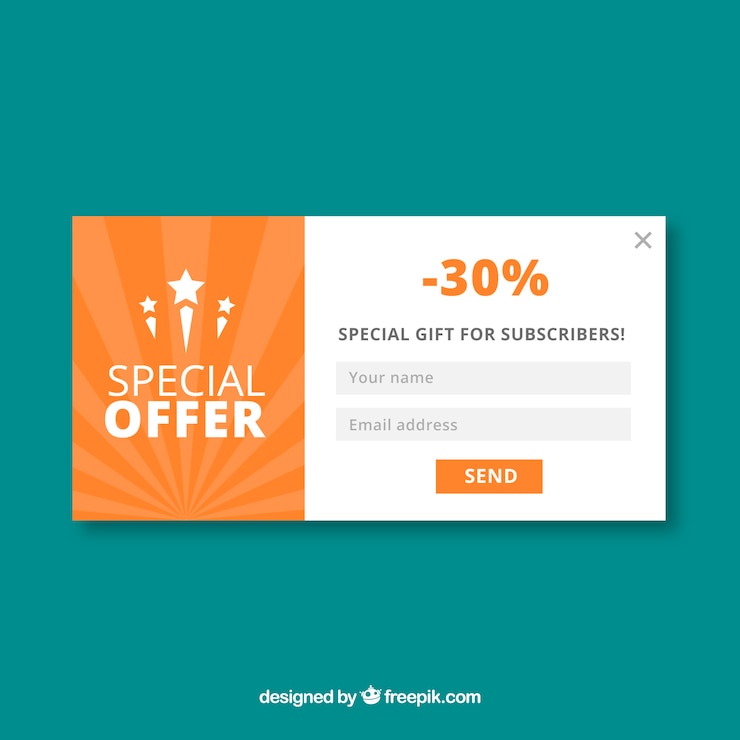 Vetor promoção promocional moderna com design plano