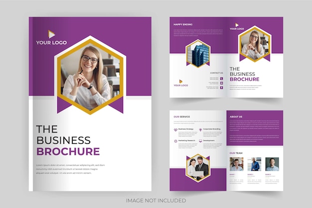 Proposta de negócios para brochura criativa minimalista e moderna e modelo de perfil de negócios premium