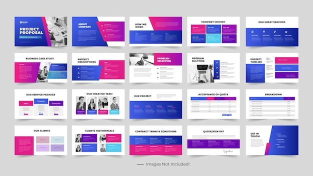 Proposta de projeto ou design de proposta ou modelo de apresentação de proposta ou apresentação em powerpoint