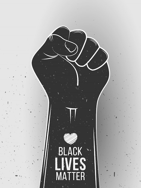 Protesto de black lives matter. acabar com a violência contra os negros.