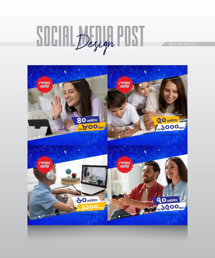 Vetor provedor de serviços de internet e postagem em redes sociais